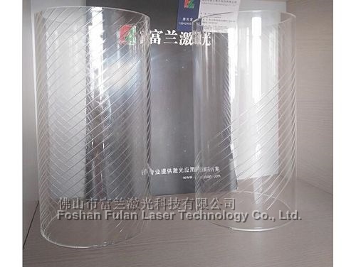 Acrylic Plexiglass Transparent Round Tube Lampshade Laser Marking Pattern