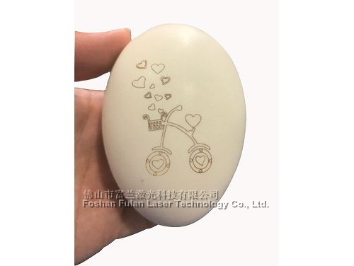Egg laser laser engraved words